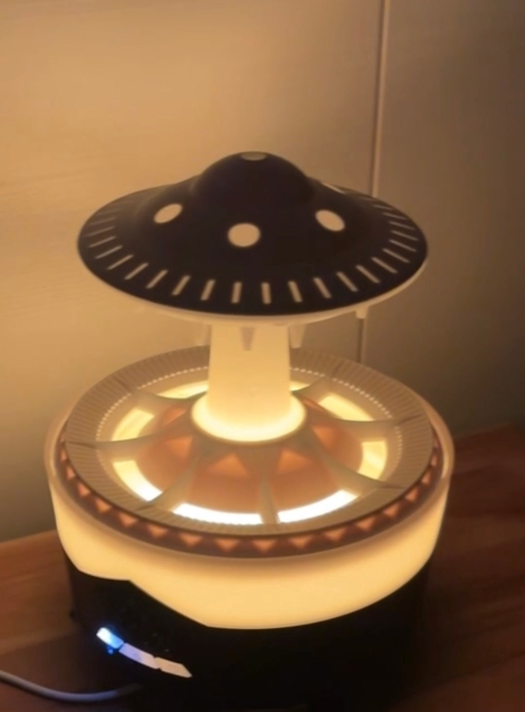 Elegant Umbrella Humidifier with LED Night Light – Two-Color Design